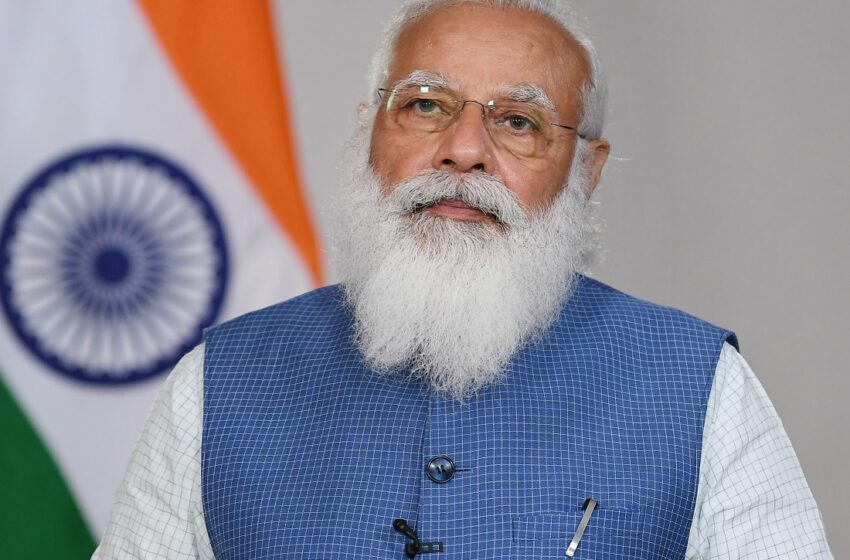 Indian Prime Minister Narendra Modi delivering a video address at the inaugural session of the Raisina Dialogue on Monday. Photo credit: PIB