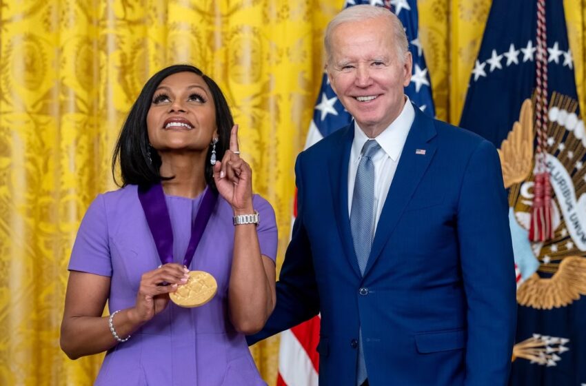  Biden presents National Medal of Arts to Mindy Kaling