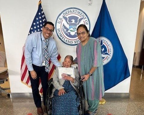  Indian woman becomes US citizen at 99