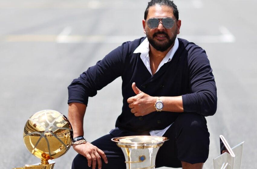  Yuvraj Singh puts T20 World Cup 2024 Trophy Tour into top gear