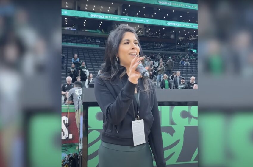  Sheena Melwani enthralls NBA finals with national anthem