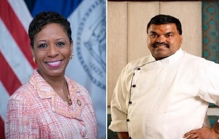 New York City Speaker Adrienne Adams (left) will be a chief guest at the India Home Gala on October 6, where Michelin-starred Chef Hemant Mathur will curate a special menu.