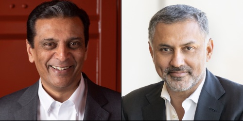 Raj Subramaniam (left) and Nikesh Arora